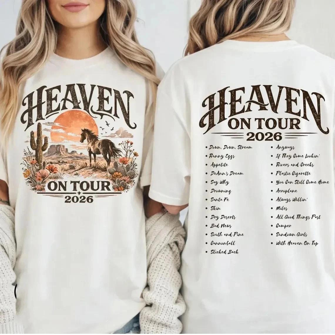 

Zach Bryans With Heaven On Tour T-Shirt, Music Tour Graphic T shirt Fullsize XL