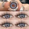 AMARA  Colored Contacts Lenses Brown Lenses Purple Lens Natural Look Cosmetics Colored Pupils Eyes Color Lens Soft High Quality