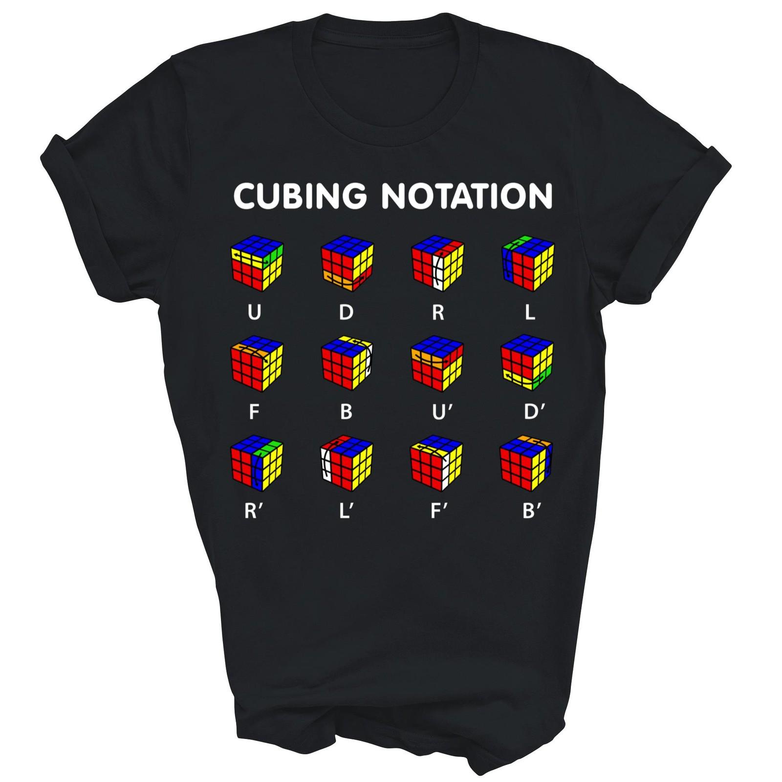 Cubing Notation Funny Speed Cubing Math Unisex Shirt Gift M