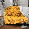 1pc Monkey Banana Blanket, Lightweight Flannel Throw Blanket For Sofa, Bed, Travel108