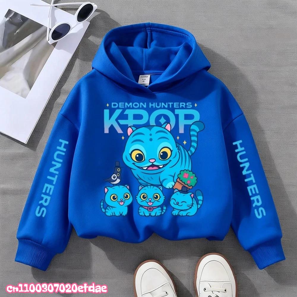 2025 Anime K-Pop Girl Witch Hunter Hoodie Harajuku Hip Hoodie Boy Kids Letter Print Sportswear Fashion