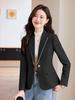 2025 Women's High-End Apricot Blazer: Korean Style, Slim Fit, Versatile Autumn Top