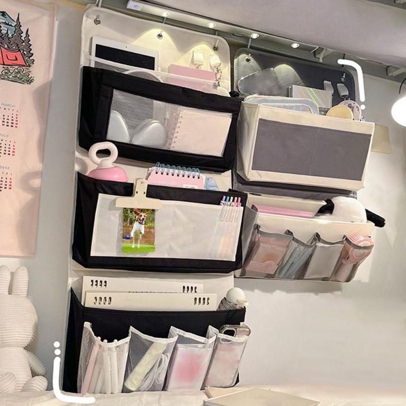 Multipurpose Door Back Hanging Storage Bag in Sturdy Oxford Cloth Materials Accessory for Dorms and Apartments