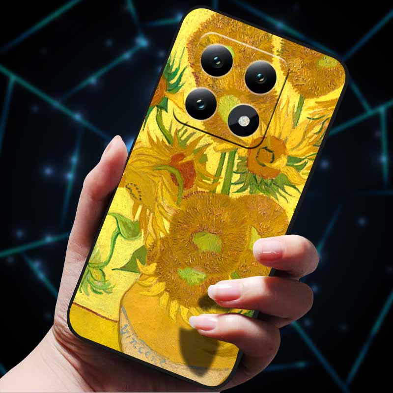 3D Flowers Emboss Fundas For Xiaomi 14T Pro 5G Case Soft Silicone Phone Cases for Xiaomi 14T 5G Back Covers Shell Mi 14T Pro Bag