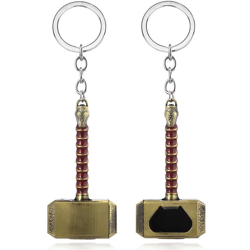 Thor Hammer Keychain With Zinc Alloy Bottle Opener For Gift Souvenirs