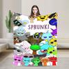 Incrediboxs Sprunkis Blankets Velvet Printed   Multifunction Lightweight Throw Blanket for Sofa Office Quilt