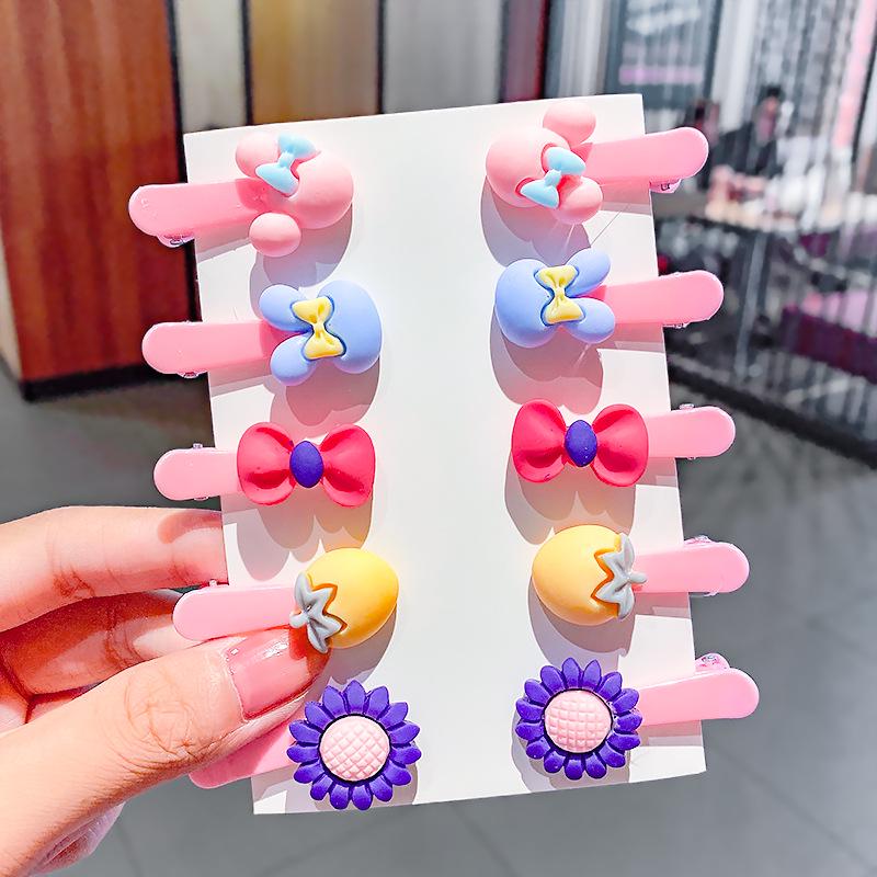 Candy-colored Children's Hair Clips, Cute Bow and Fruit Hair Clips, Girls' Bangs Clips and Accessories