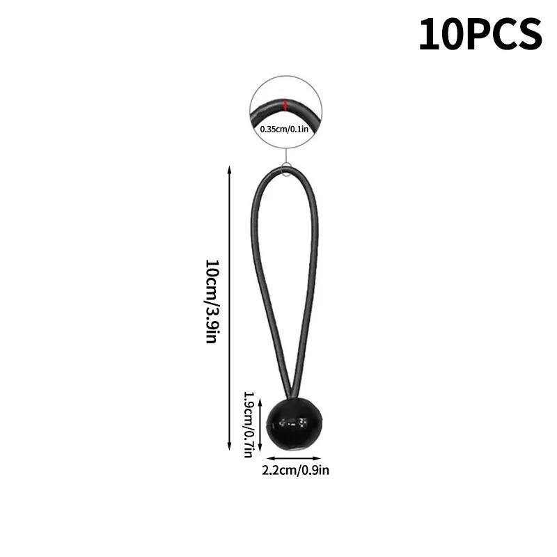 10Pcs Outdoor Elastic Ball Rope Bungee Cords Portable Tent Fixing Tarpaulin Awning Canopy Camping Tent Accessories