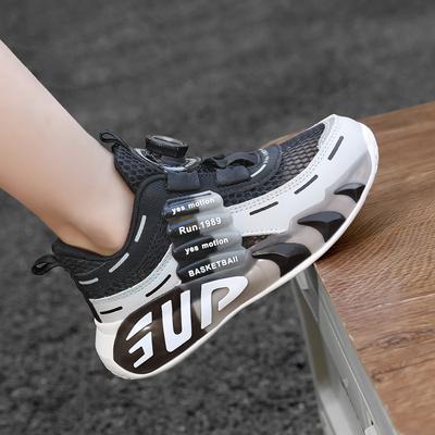 Klassenkameraden Jungen Herbst 2025 Neue Kinder Drehender Knopf Papa Sneaker Mittlere und Ältere Kinder Laufende Atmungsaktive Frühling und Herbst