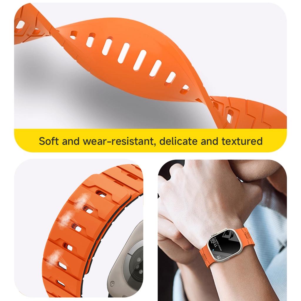 Magneitc Strap For Apple Watch Ultra 3 2 Band 49mm 45mm 41mm 40mm 44mm Silicone Band 38mm 42mm iWatch Series11 10 9 8 SE 7 6 5