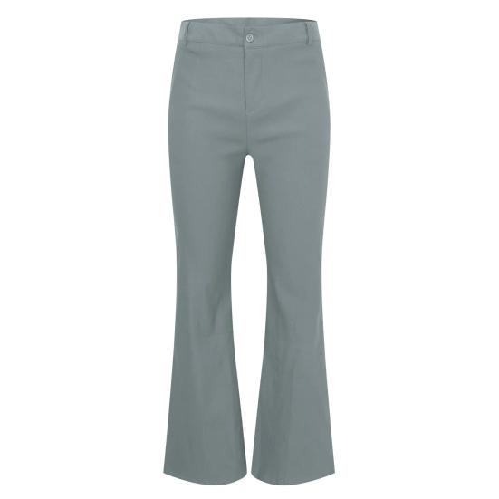 Herren Schlaghose mit 4 Taschen Mittelhoher Bund Einfarbig Knopf Reißverschluss Lange Hose Arbeit Reise Freizeit