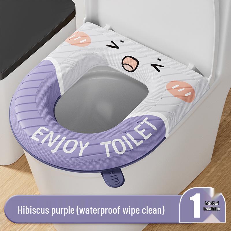 

Водонепроницаемая подушка и крышка для сиденья унитаза, не требующая стирки - Универсальная подкладка для четырех сезонов - Клеевой стиль 2025 для осени и зимы.