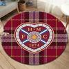 Heart of Midlothian Football Club Round Area Rug,Carpet Rug for Living Room Bedroom Sofa Playroom Decor,Non-slip Floor Mat