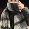Thick Plaid Mufflers Soft Checked Neck Wraps Fringed Stoles Winter Scarves  Commuting