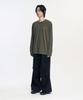 SLOW RECORD HOUSE Striped Long Sleeve_Khaki