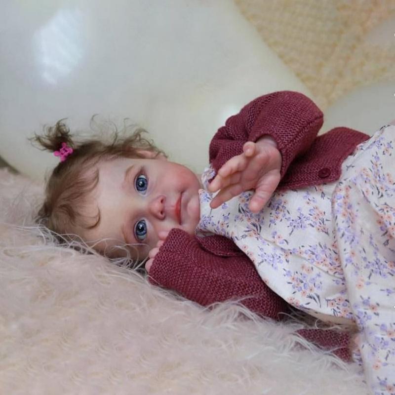 Urocze 24-calowe lalki Reborn dla maluchów Maggi Soft Cloth Body Princess Newborn Doll Handmade Exquisite 3D Malowana skóra Widoczne żyły Zabawki dla dzieci