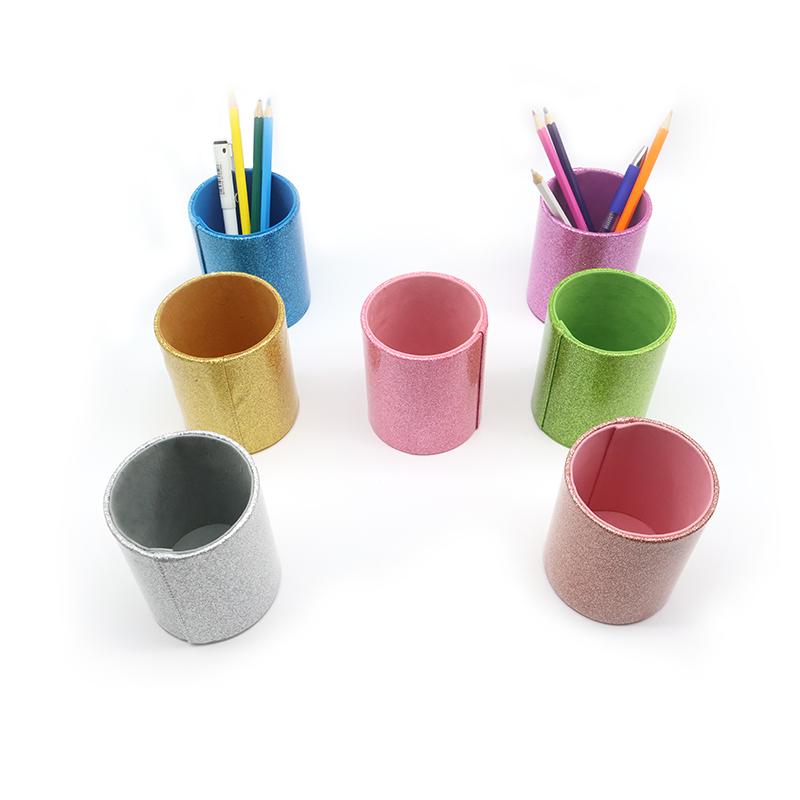 Ready to Ship Hot Sale Pencil Holders for Magazines Journal Makeup Brush Organizer PU Leather Pen Holders