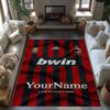 Ac Milan Personalized Text Area Rug Suitable for Living Rooms Playrooms Dining Room Bedrooms Anti-slip Rug Decorate Offices Wedding Party Gift