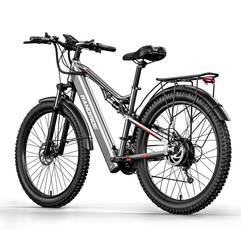 RANDRIDE YG90A Adult Electric Bicycle 48V17AH Batteryr Men's E-Mountain Ebike 1000W Moto Off-Road E-bike 27.5 Inch Tire All-TerrainElectric Bike