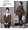 Women's Hong Kong Style Winter Cotton Jacket - Mid-Length, Thickened, Plus Velvet, Trendy & Versatile