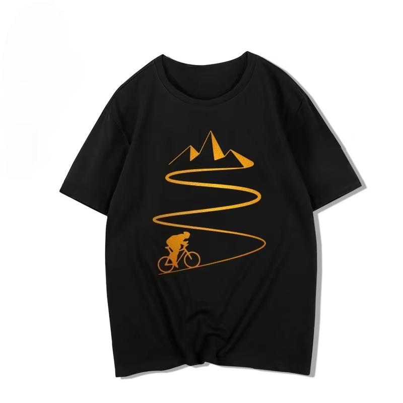 Mountain Bike Bike Tour De France Enthusiasts Short-sleeved Cotton T-shirt Men's and Women's Clothes Sports Short Sleeves