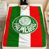1Pc Palmeiras Print Flannel Blanket High Quality Warm Comfortable Cover for All Seasons Perfect for Gifts Home Decor