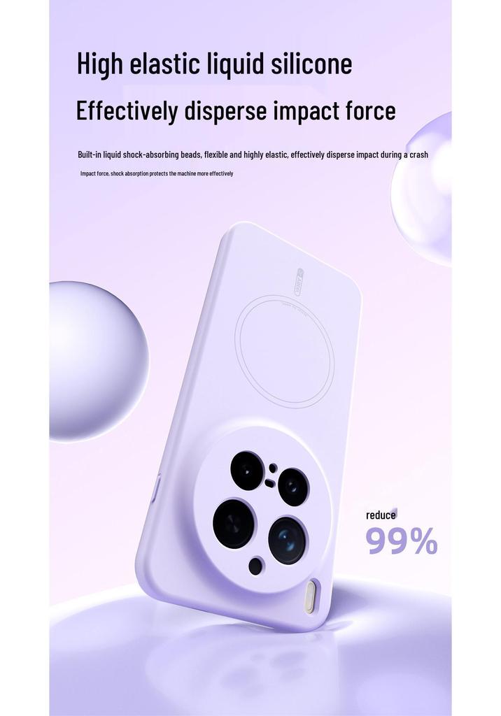 VIVO X300 PRO Magnetic Skin-Feel Liquid Silicone Case, Full Coverage, Anti-Drop.