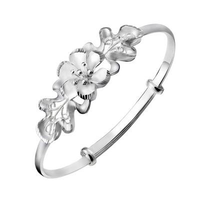 Koreaanse Zoete Bauhinia Bloem Verstelbare Damesarmband: Qixi Zilveren Sieraden Cadeau