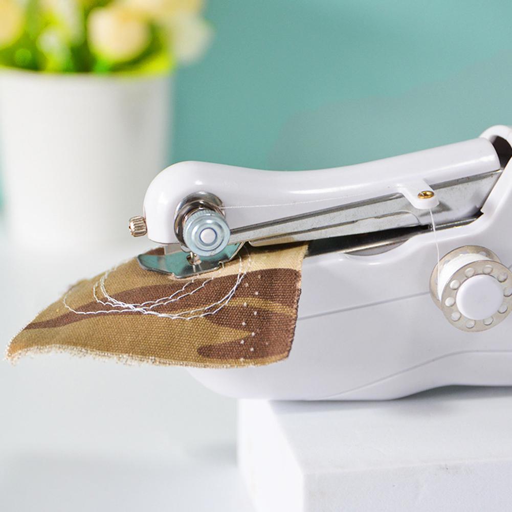 Handheld Sewing Machine Portable Mini Electric Sewing Machine Quick Hand Home Sewing Tool DIY Apparel Supplies Arts Crafts