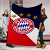 FC Bayern München logo printed throw blanket—soft,warm;versatile blanket for all seasons—perfect as &air-conditioning throw,nap blanket