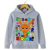 Felpa Spessa Sprunki per Bambini Anime Cartone Animato Moda Felpa Ragazzi Ragazze Autunno Inverno Hip Hop Felpe con Cappuccio Abbigliamento per Bambini