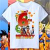 2026 Summer New Dragon Ball BIRTHDAY Kids Shirt Boy Girl Tshirt 012 Years Old Fashion Casual Y2K Shortsleeved Trendy Clothing
