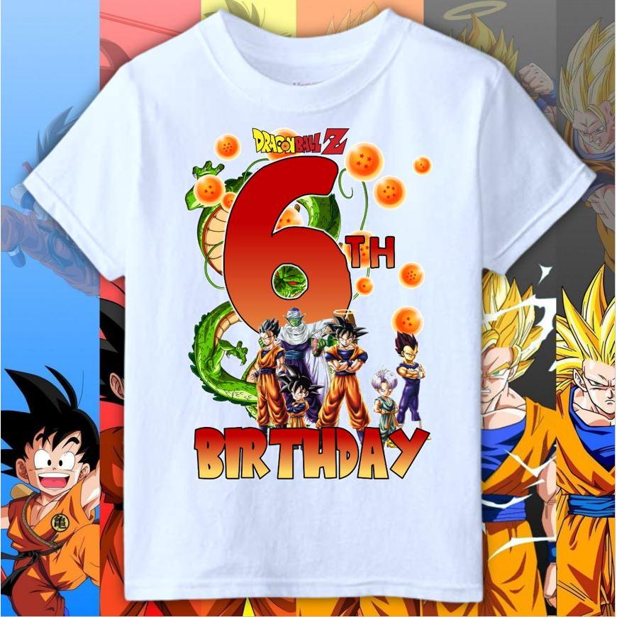 2026 Summer New Dragon Ball BIRTHDAY Kids Shirt Boy Girl Tshirt 012 Years Old Fashion Casual Y2K Shortsleeved Trendy Clothing