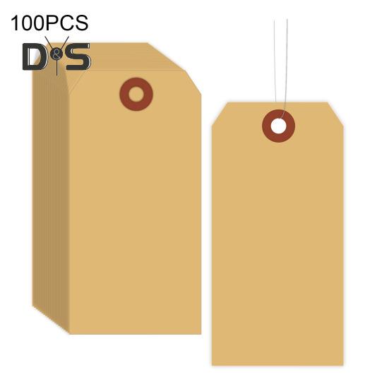 100Pcs Blanks Shipping Tags with Wire Hang Tags Food Clothing Wine Labels for Labeling Inventory Crafts