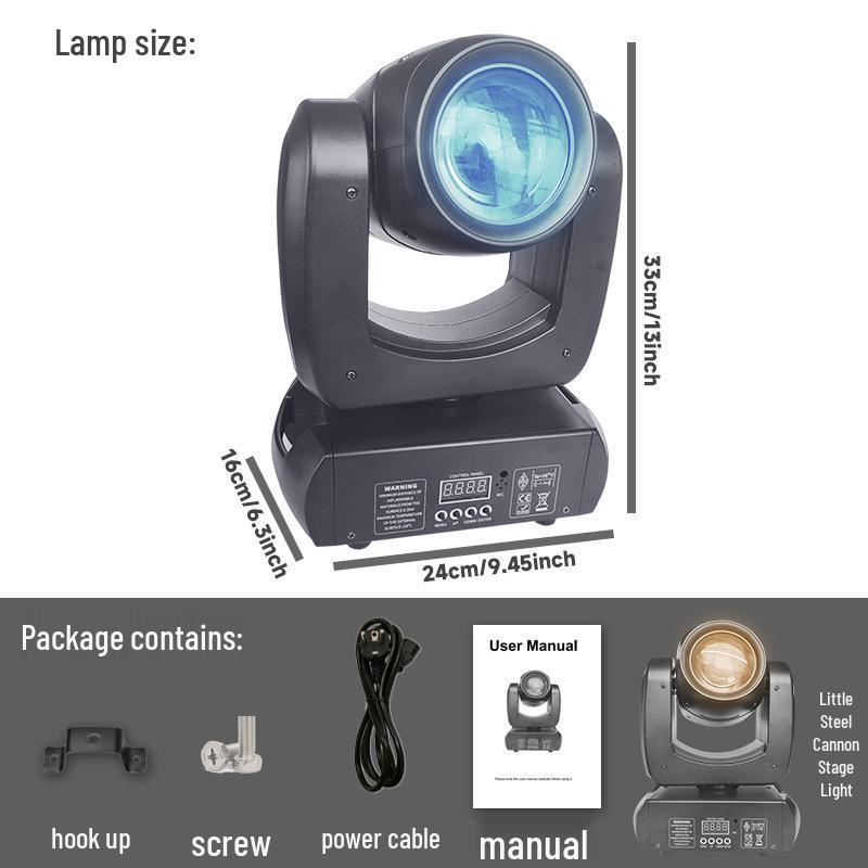 100W Stage Beam Light: DMX Moving Head with Rotating Patterns and Color Effects for KTV Atmosphere
