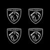 1.4CM Metal Car Window Wiper Stickers TB Emblem For Peugeot 3008 508 407 2008 208 Auto Accessories