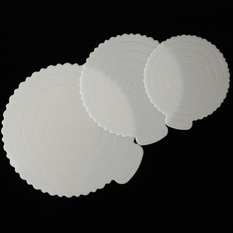 Set of 5 Nonslip Plastic Cake Stands with Textured Bottom ABS Texture for Firm Cake Positioning During Parties and Event