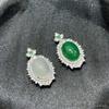Elegant White and Green Chalcedony Agate Pendant – Luxurious Versatile Design for Women