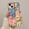 Cute Rabbit Cartoon Dog Animals Lovely Phone Case For Iphone 14 13 12 11 Pro Max Fashion Soft Silicone Phone Back Cover Case