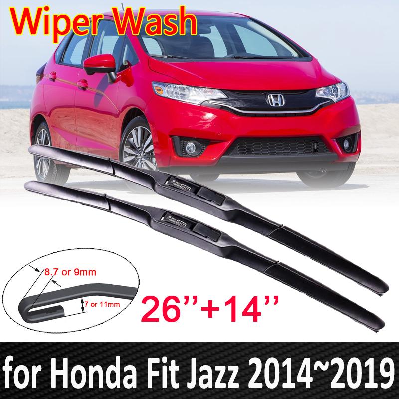 

Автомобильные щетки стеклоочистителя для Honda Fit Jazz 2014 ~ GK5 2016 2017 2018 дворники для лобового стекла, автомобильные аксессуары