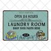 Segni Targa Retro per Lavanderia Segno Pittura su Latta Vasca Idromassaggio Bagno Metallo Poster Adesivi Murali Vintage Decorazione Casa Piatti 20x30cm