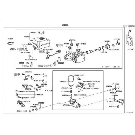 TOYOTA Genuine Accumulator Assembly for Brake Booster Part (Part Number 47950-60010)