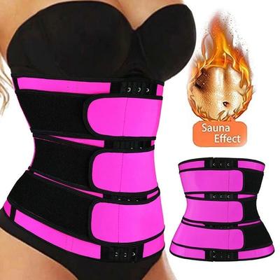 Adjustable Breasted Tummy Control Waistbelt Hook & Loop Sweat Sauna Body-shaped Fitness Exercise Sports Waist Trainer Women's