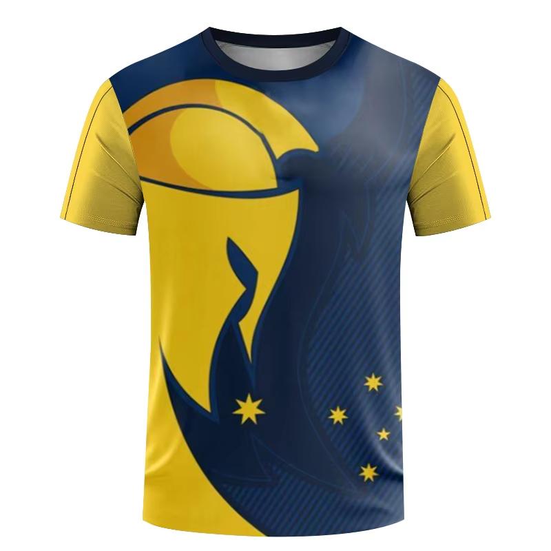 Simple Quick Dry Sports T Shirt For Men Summer Short Sleeve Fashion 3D Printed Table Tennis T-shirt Loose Casual Breathable Tees