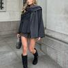 Retro Elegant Coat Women Irregular Scarf Knit Coat Top Sweet Scarf Demi-season Cape  Women