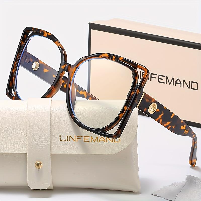 

LINFEMAND Модные Большие Квадратные Прозрачные Линзы Очки Женские Повседневные Офисные Очки Для Чтения Праздничные Подарки леопардовый