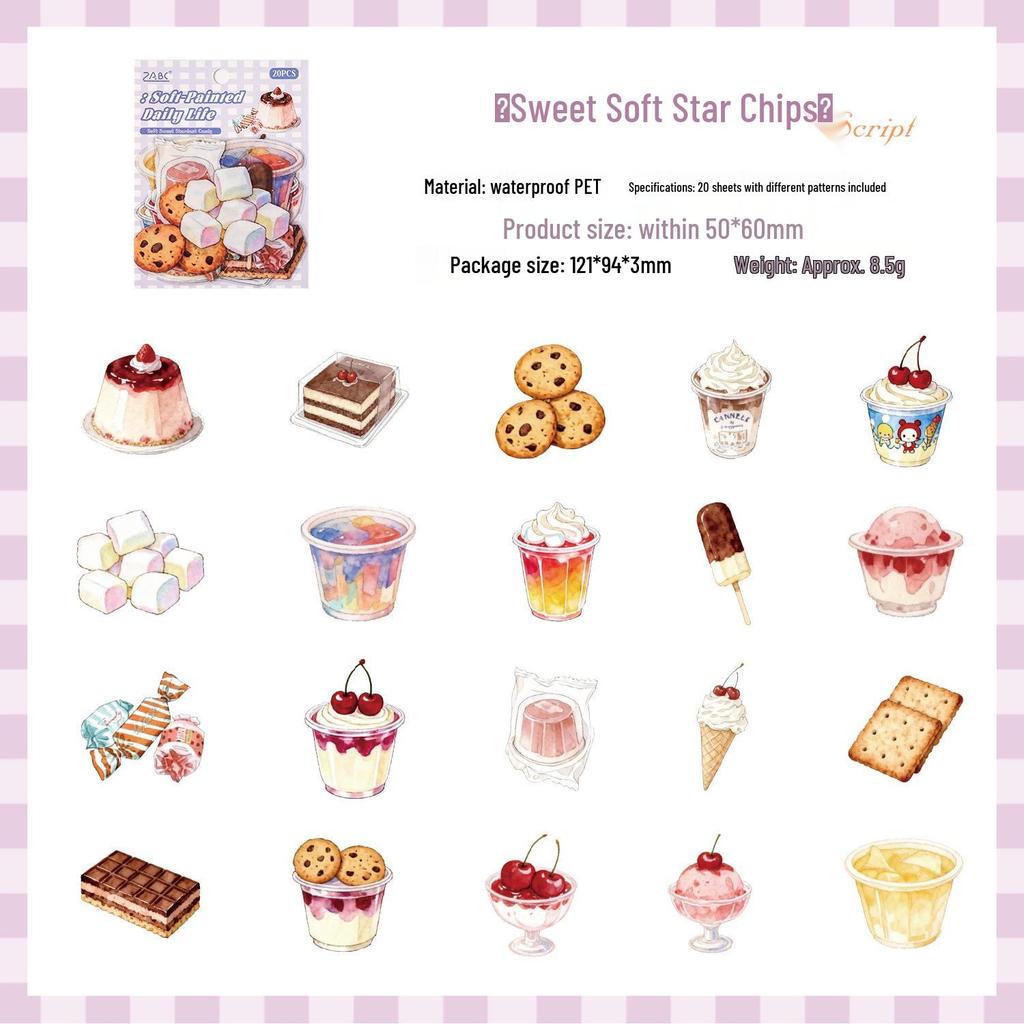 Soft Painting Retro Sticker Pack: Healing Style Journaling & DIY Children's Stickers