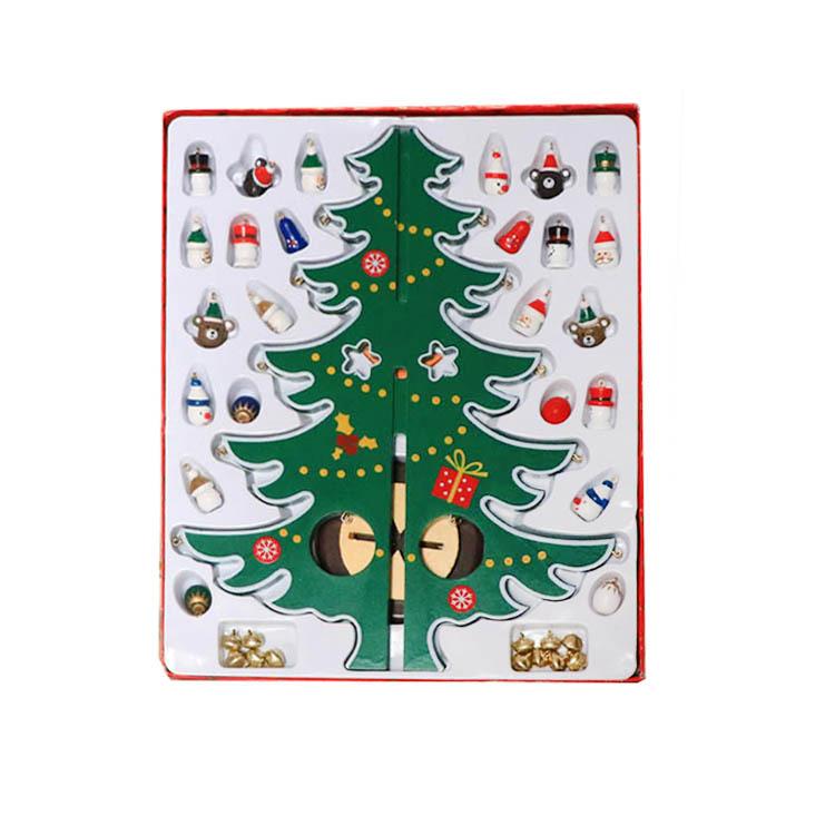 

Деревянная рождественская елка 3D DIY Маленькая рождественская елка с креативными миниатюрными украшениями Украшение стола для украшения рождественской елки L-25.8*31.2*3.5CM зелёный