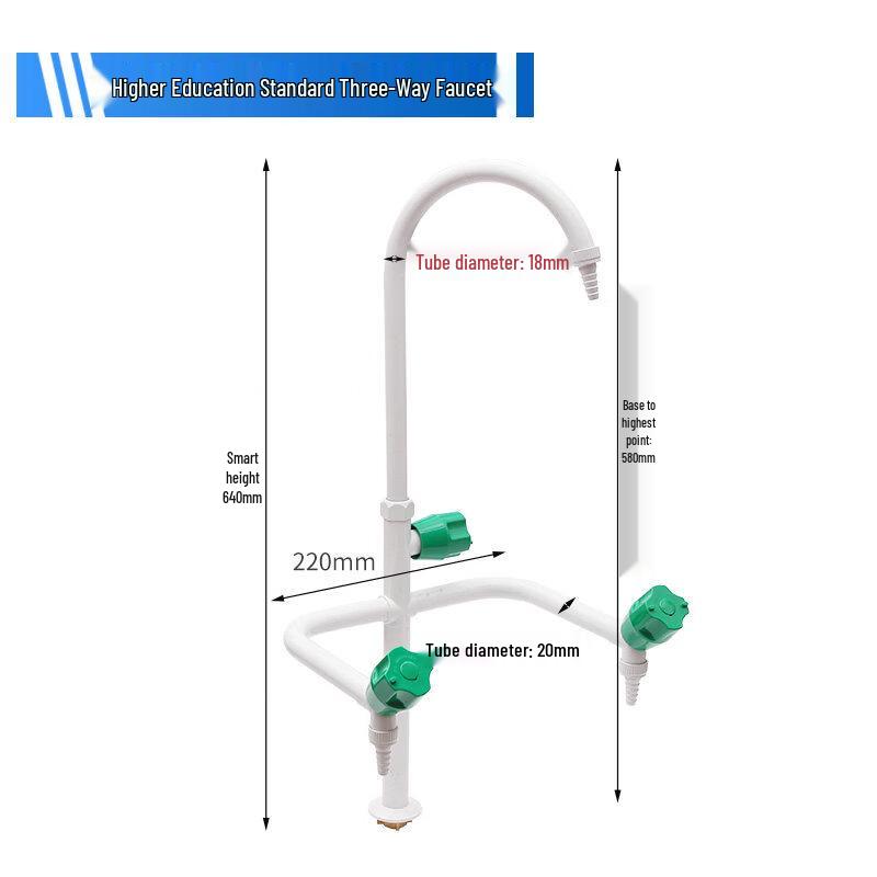 All-Copper Laboratory Three-Way Faucet