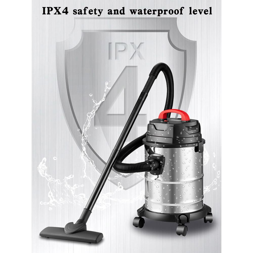 5 Gallon Steel Stainless Wet and Dry Canister Vac Shop Mall Industrial Vacuum Cleaner 1800W Floor Clearning Robot for Hotels Res